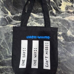 NWOT Jack White Black Graphic Tote Bag
